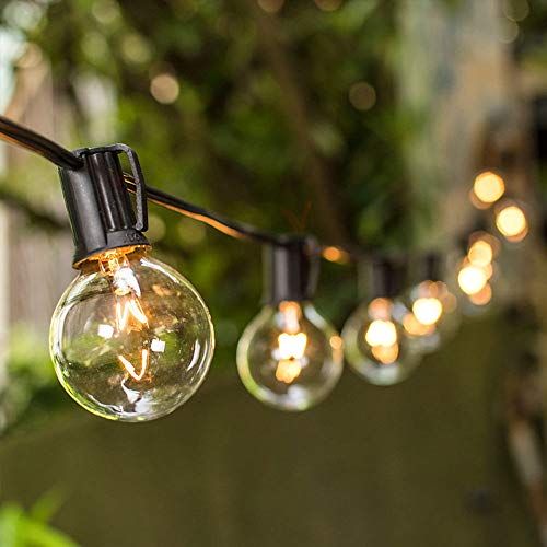Brightown Outdoor String Lights - 50 Ft Waterproof Connectable Dimmable LED Patio Lights with 25 G40 | Amazon (US)