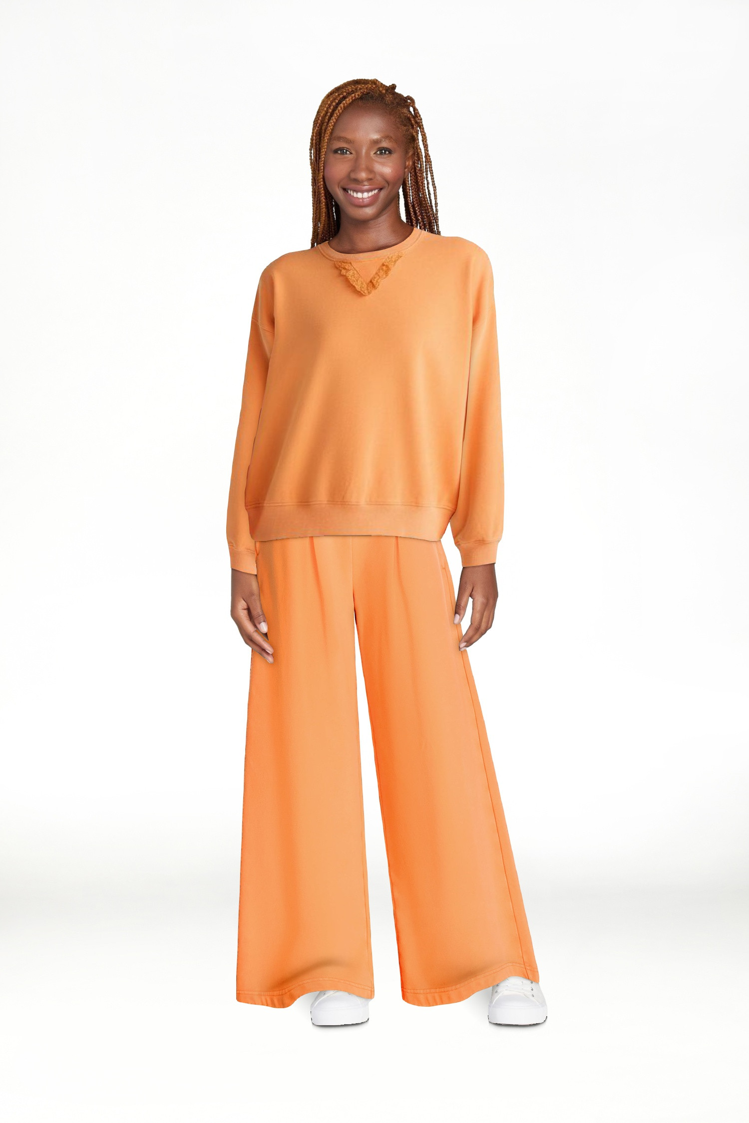 Scoop Women's Mineral Wash Cropped Crewneck Sweatshirt, Sizes XS-XXL | Walmart (US)