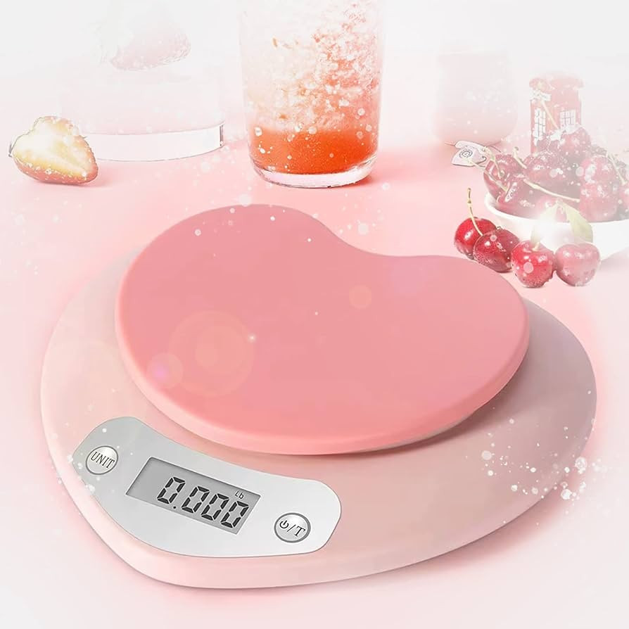 YRY Pink Kitchen Scale - Large LCD, Tare Function, 11 lbs Capacity, 0.03 oz Precise Graduation - ... | Amazon (US)
