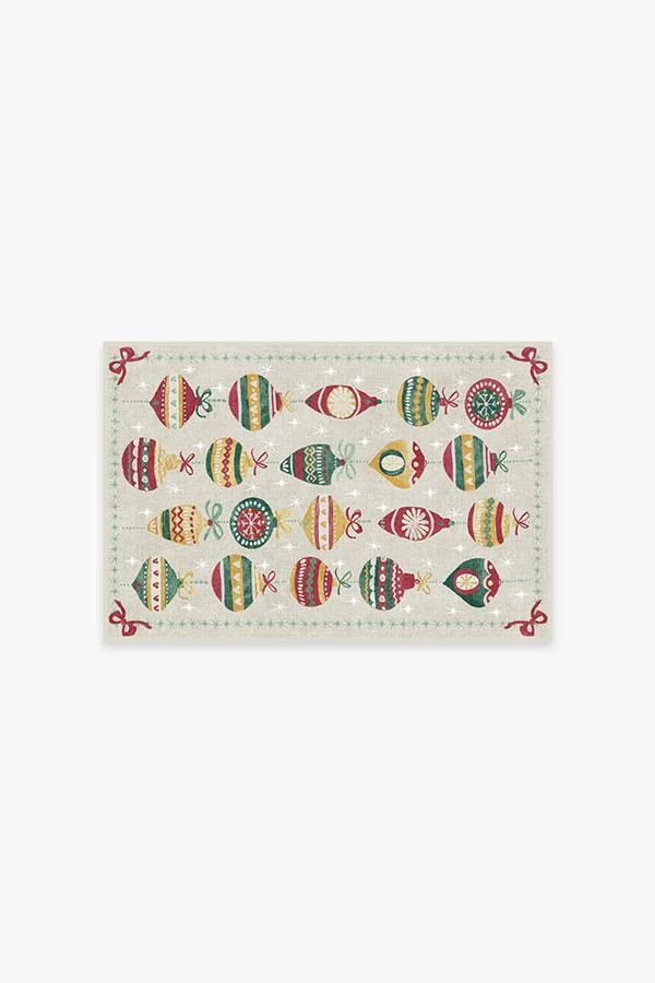 Festive Garland Holiday Shortbread Flatwoven Rug | Ruggable