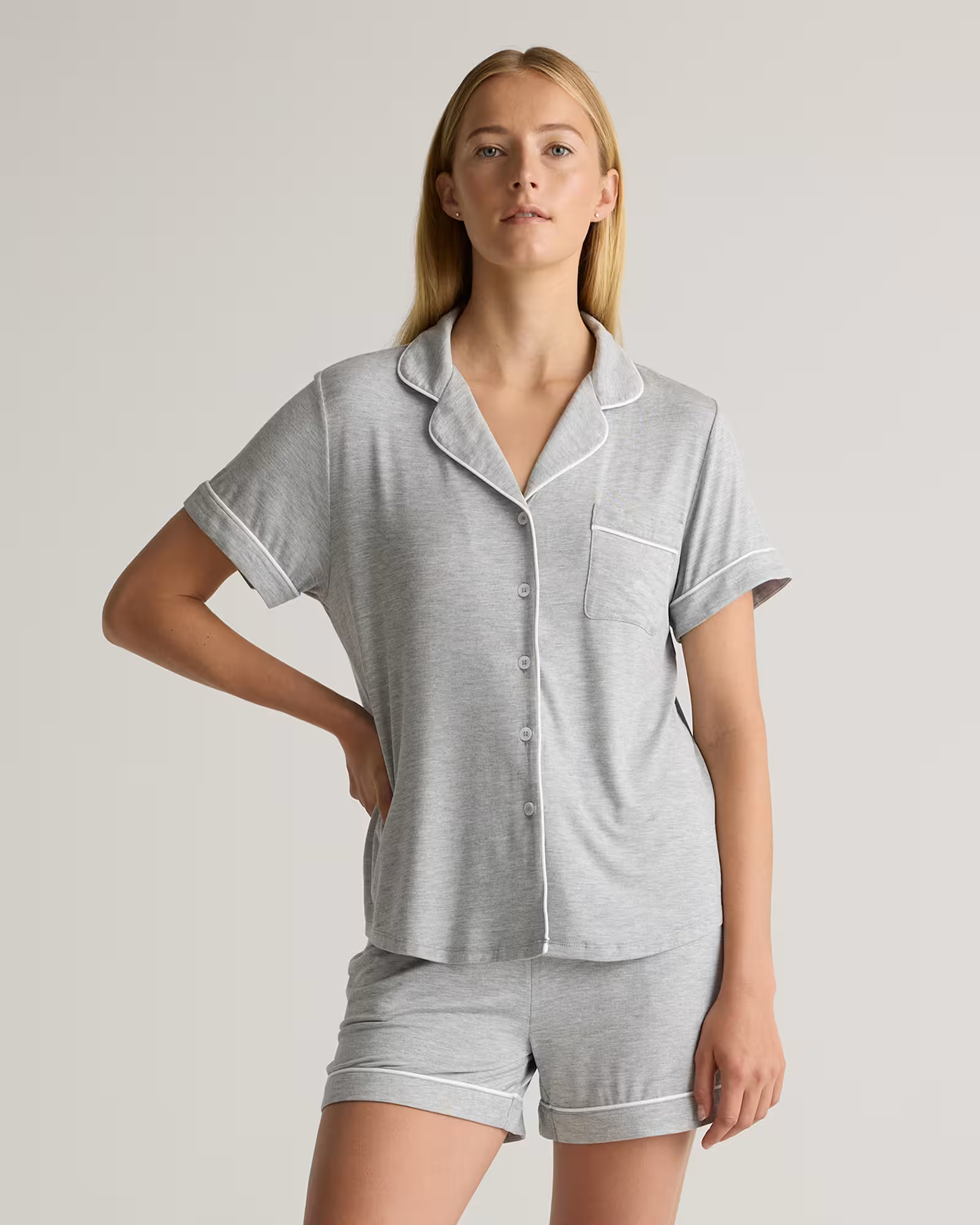 Bamboo Jersey Short Sleeve Pajama Set | Quince