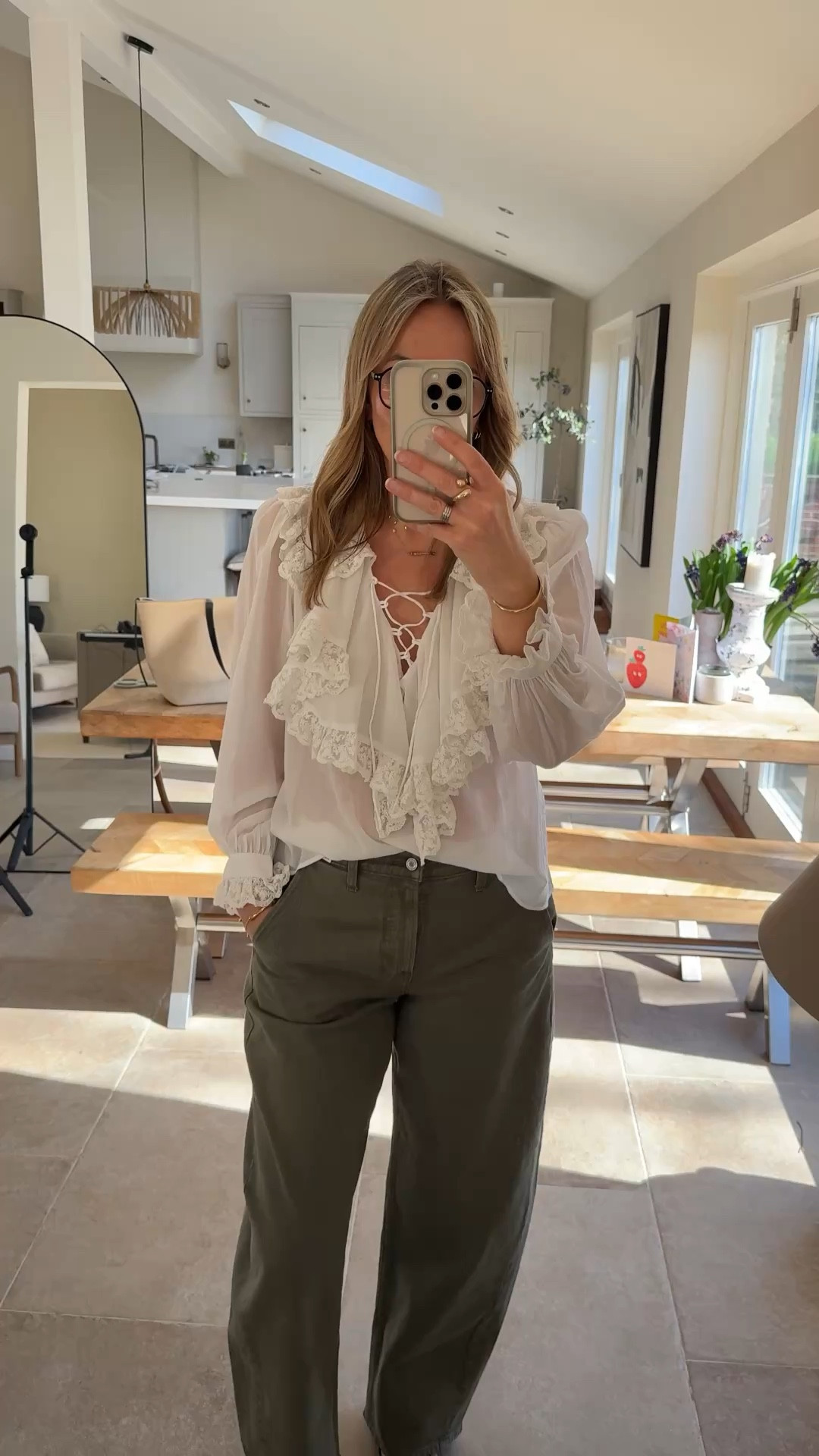 Wearing a U.K. 14 in the blouse 
And 30 long in the trousers 


#LTKspring #LTKUK #LTKgrwm