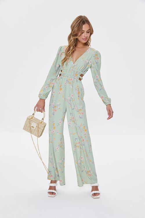 Floral Print Cutout Jumpsuit | Forever 21 | Forever 21 (US)