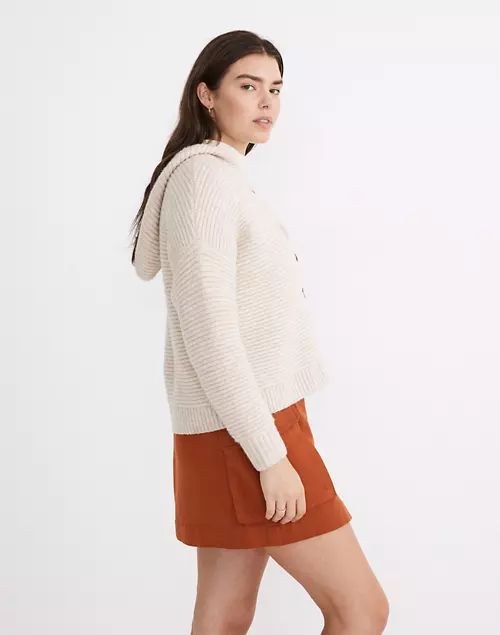 Hooded Crop Cardigan Sweater in Coziest Yarn | Madewell