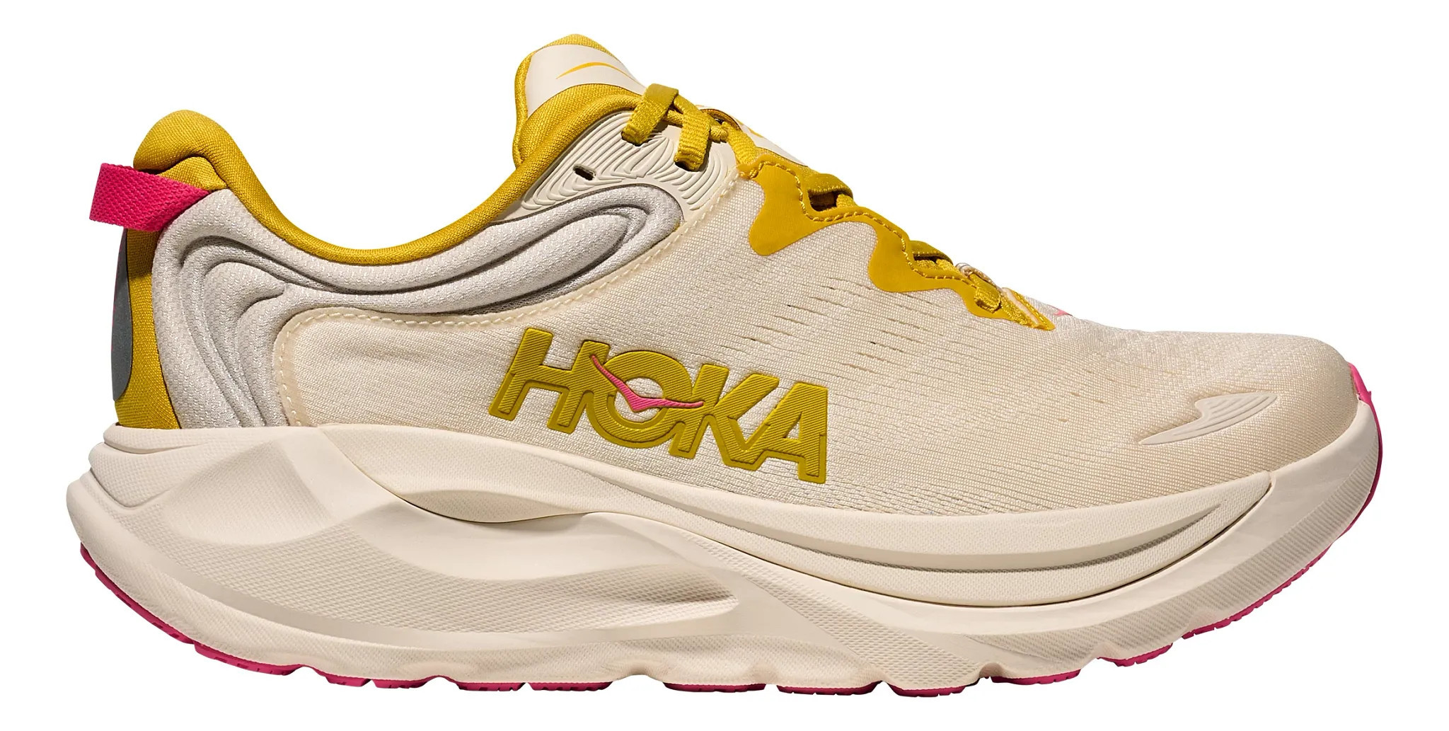 Women's HOKA Gaviota 6 - Birch / Yellow Gold, Size: 10.5, Medium | Footwear - Road Runner Sports | Road Runner Sports