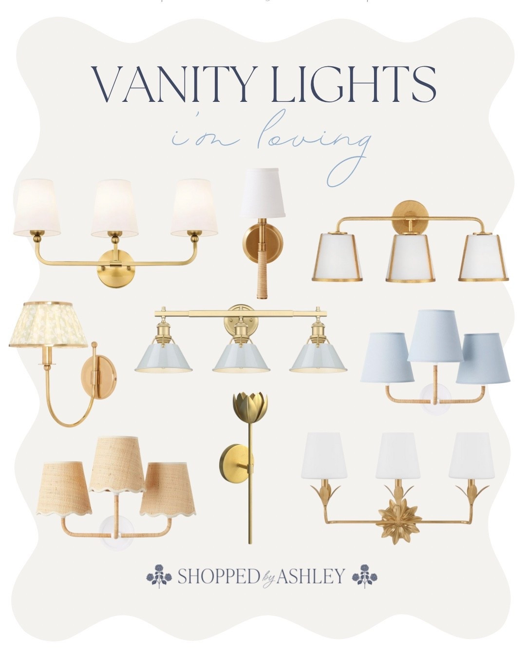A recent shopping request from my IG page! Rounded up my favorite vanity lighting (and sconce lights) for a coastal grandmillennial style bathroom! 

Designer look, bathroom light, vanity light, bathroom vanity light, sconce light, gold lighting

#LTKHome #LTKStyleTip