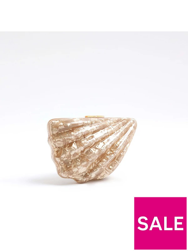 River Island Shell Clutch Bag - Brown | Very (UK)