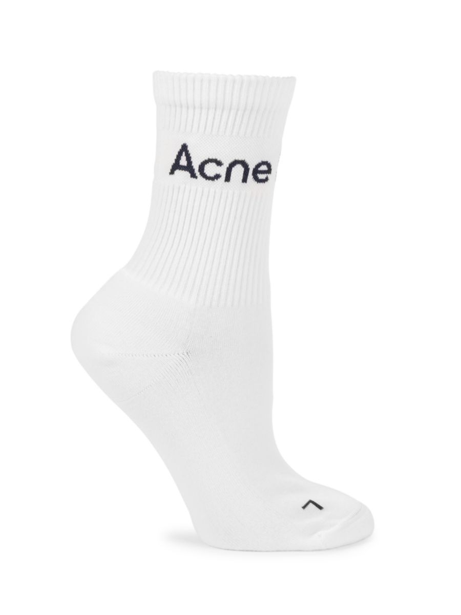 Acne Studios Short Rib Logo Socks | Saks Fifth Avenue