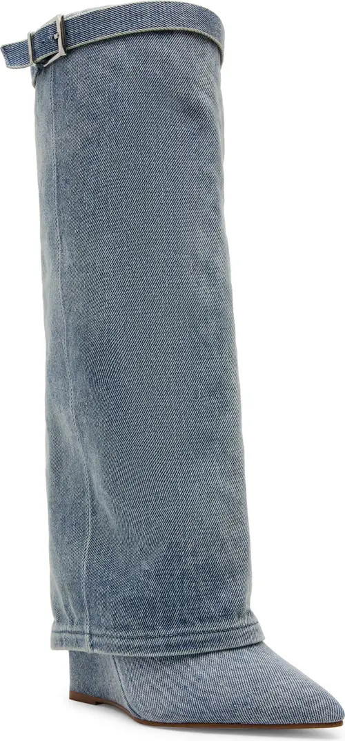 Corenne Foldover Shaft Pointed Toe Knee High Boot (Women) | Nordstrom