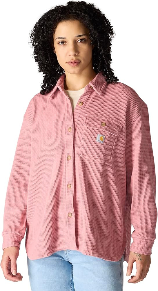 Carhartt Women's Oversized-fit Heavyweight Waffle Knit Shirt | Amazon (US)