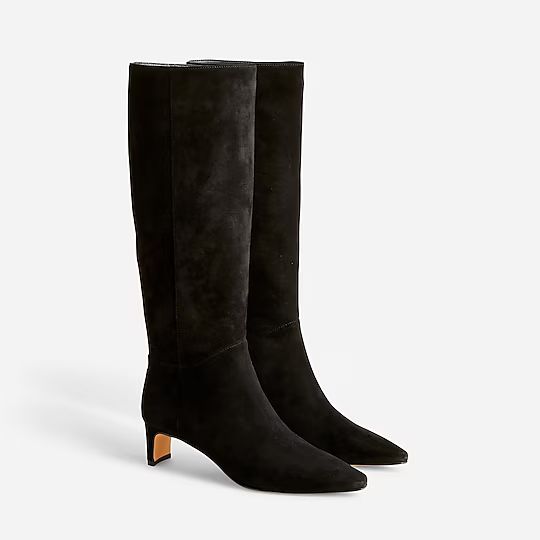 Low-heel suede tall boots | J.Crew US