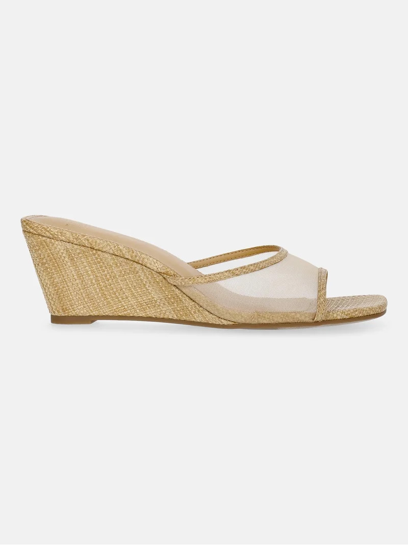 Time and Tru Women's Slip On Wedge Sandals | Walmart (US)