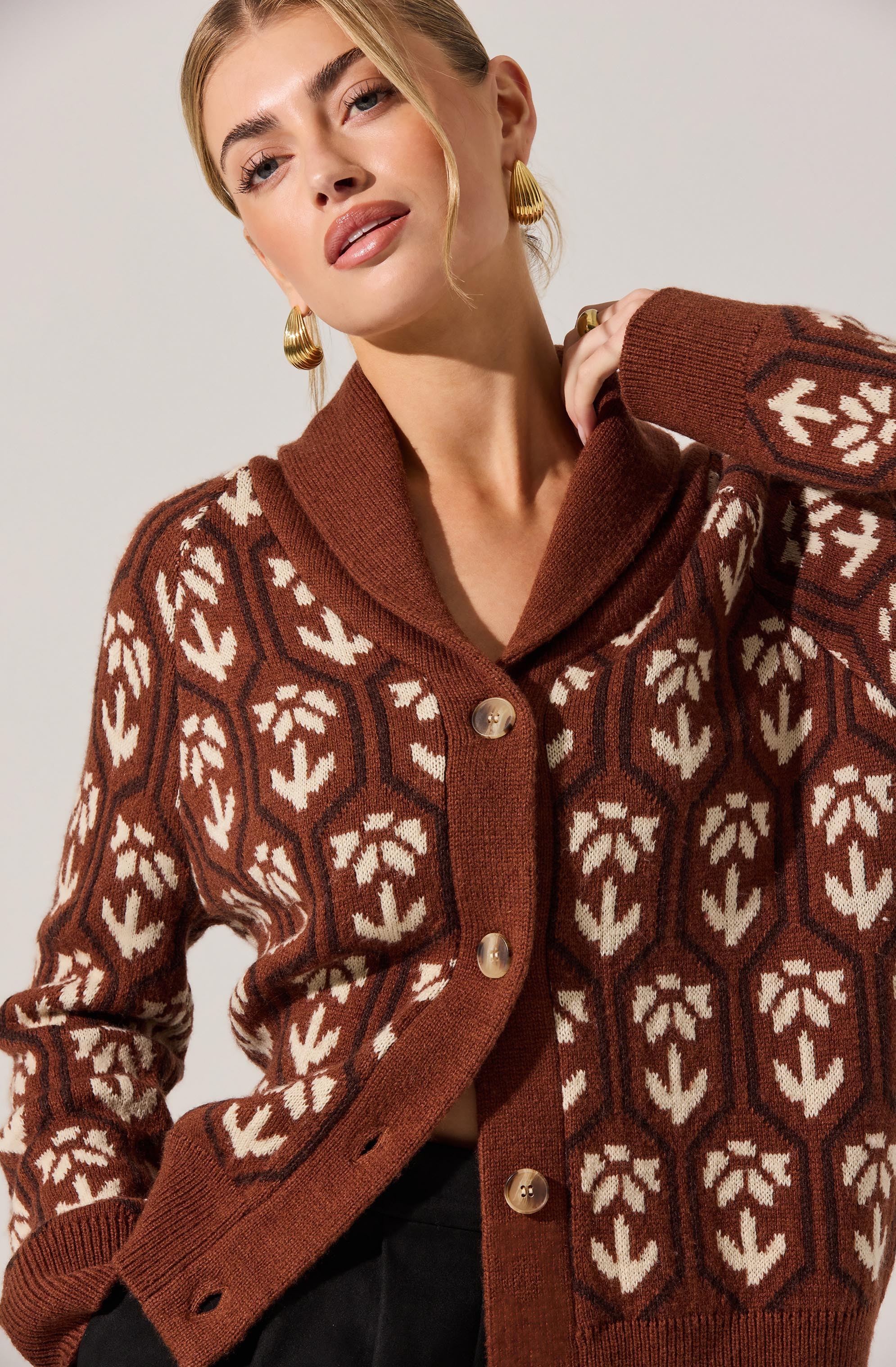 Marcenia Shawl Collar Cardigan | ASTR The Label (US)