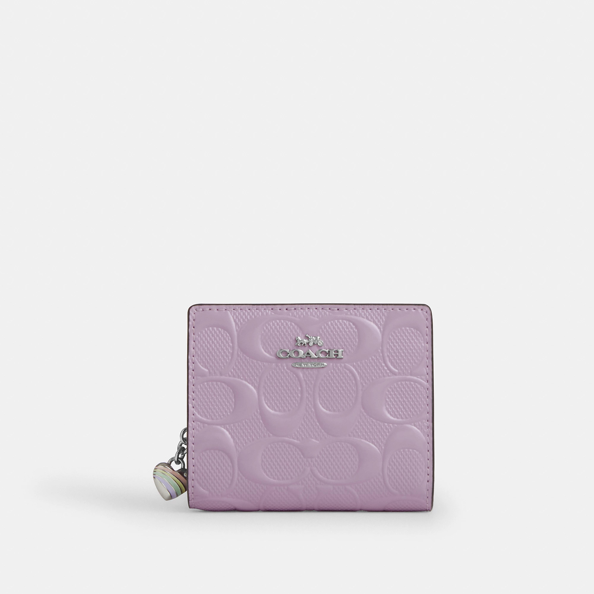Snap Wallet In Signature Leather With Heart Charm | Coach Outlet US