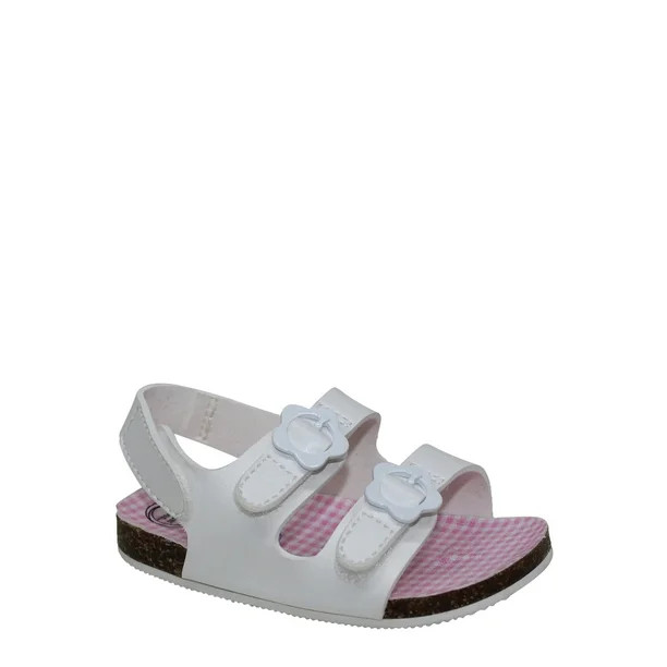 Wonder Nation Two Buckle Back-Strap Footbed Sandal (Infant Girls) | Walmart (US)