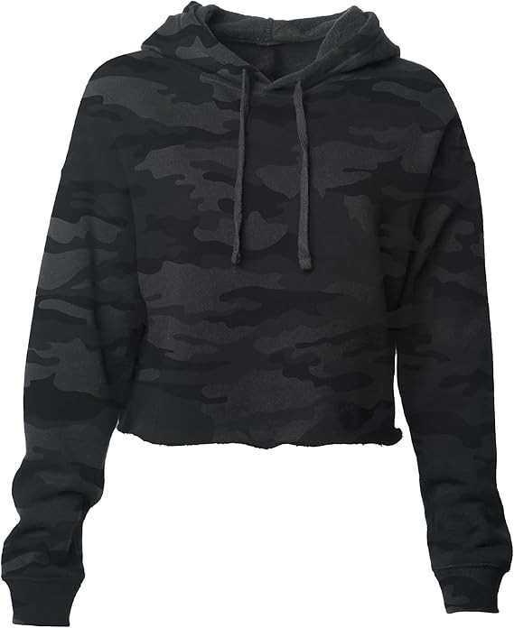 Global Blank Women's Crop Hoodie Long Sleeve Crop Top Sweatshirt with Hood for Women | Amazon (US)