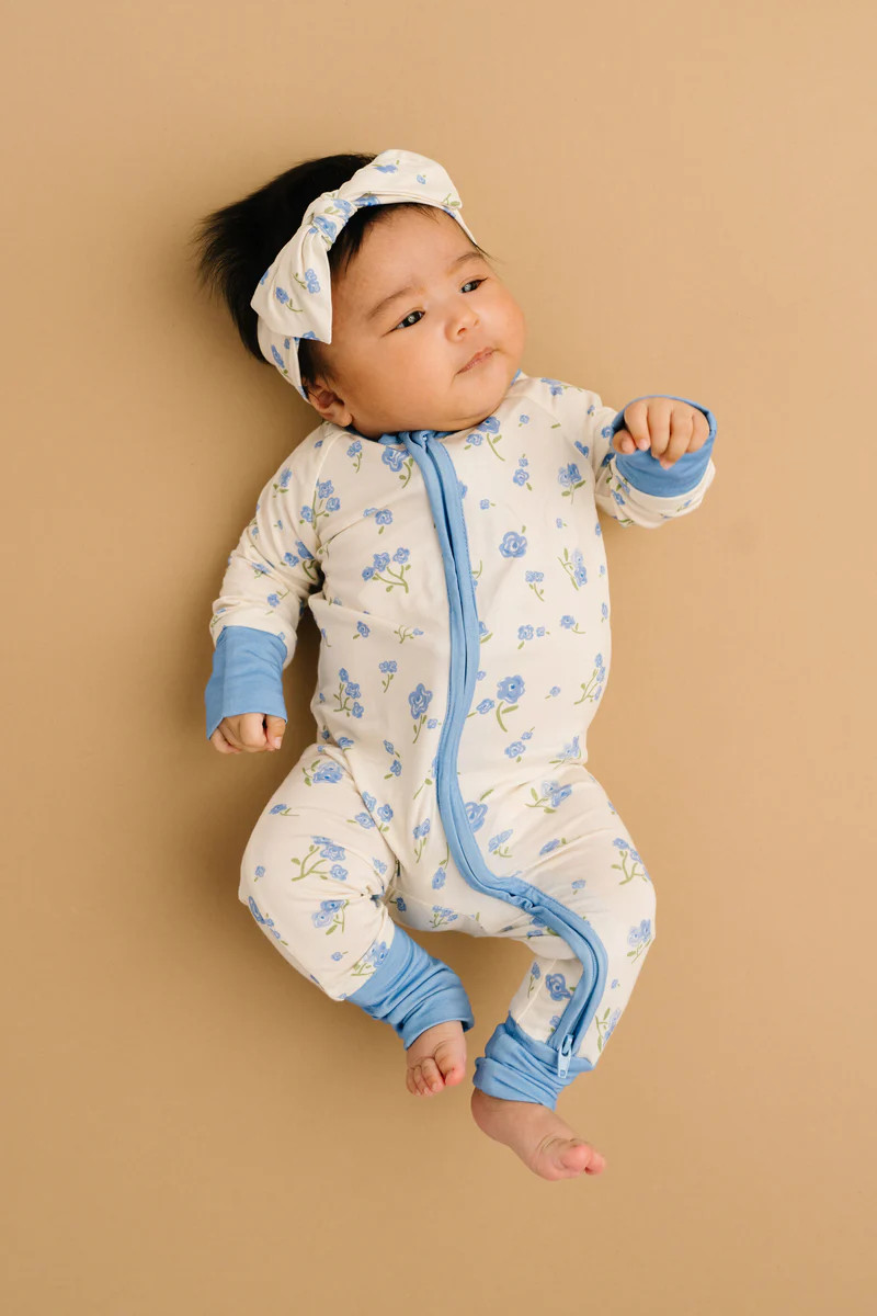 Blue Blooms Bamboo Sleeper | Little One Shop Co