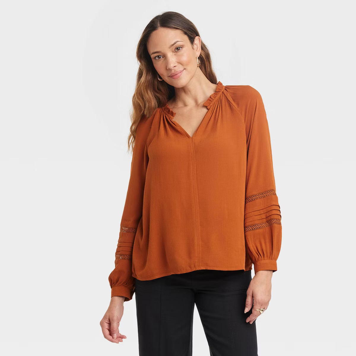 Women's Long Sleeve Lace Blouse - Knox Rose™ | Target