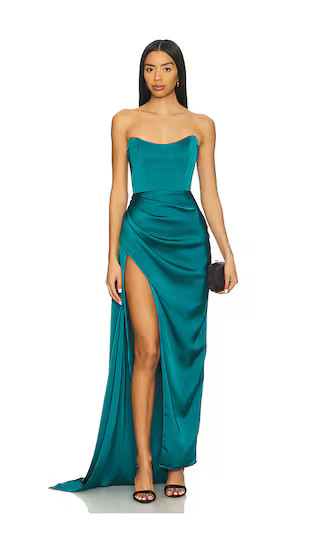 Bita Gown in Teal Green | Revolve Clothing (Global)