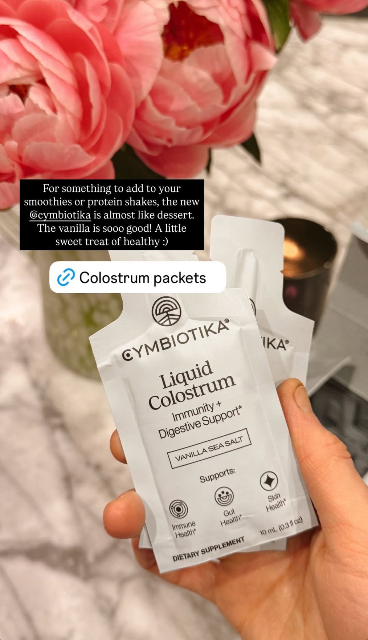 For something to add to your smoothies or protein shakes, the new Cymbiotika colostrum packets are almost like dessert.

The vanilla sea salt flavor is sooo good! A little sweet treat of healthy :)

#LTKActive #LTKHome #LTKFindsUnder100