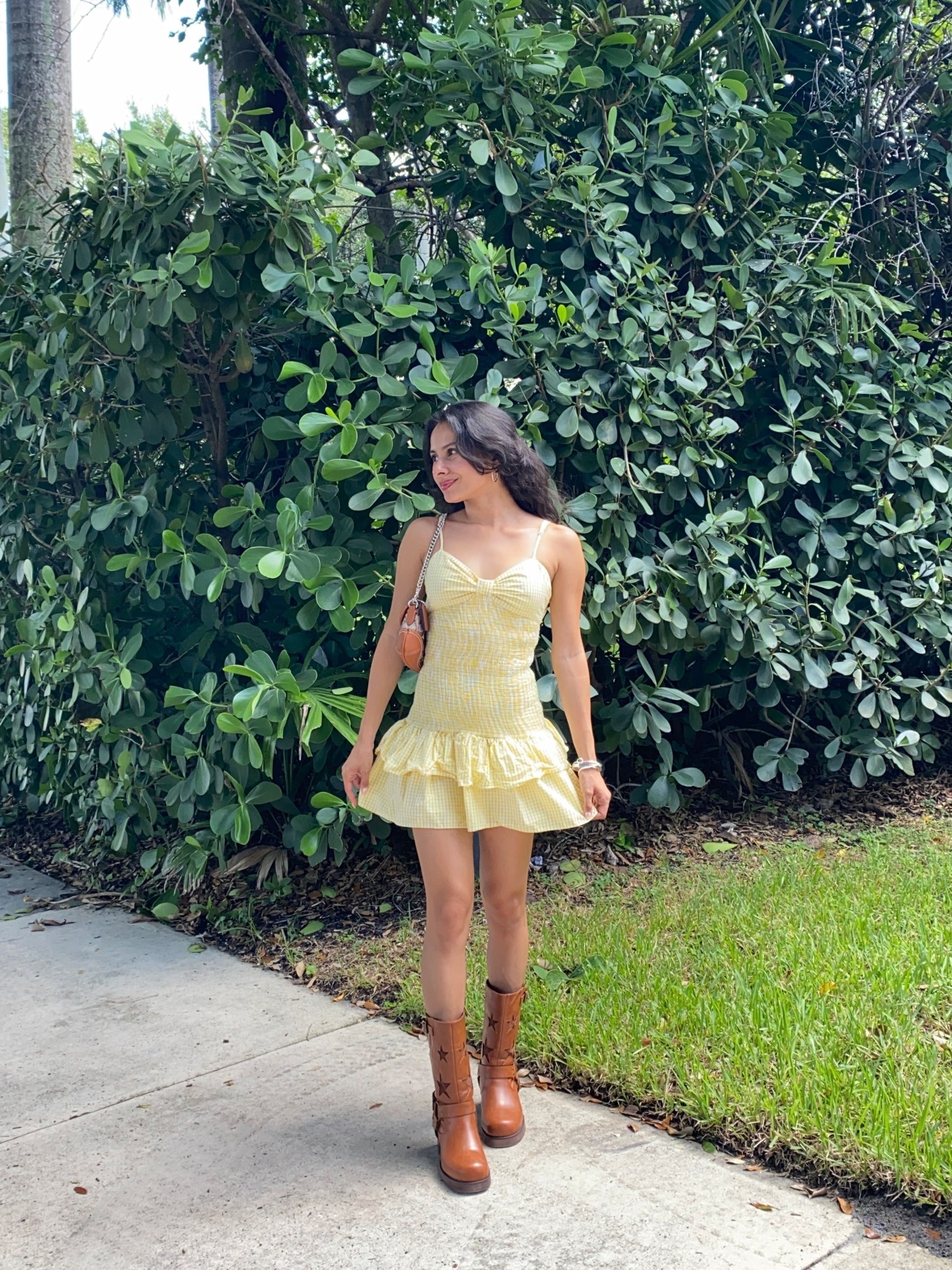 Yellow dress & boots summer outfit 

#LTKPetite #LTKSeasonal