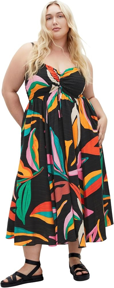 City Chic Women's Plus Size Dress - Maui Print Maxi | Amazon (US)
