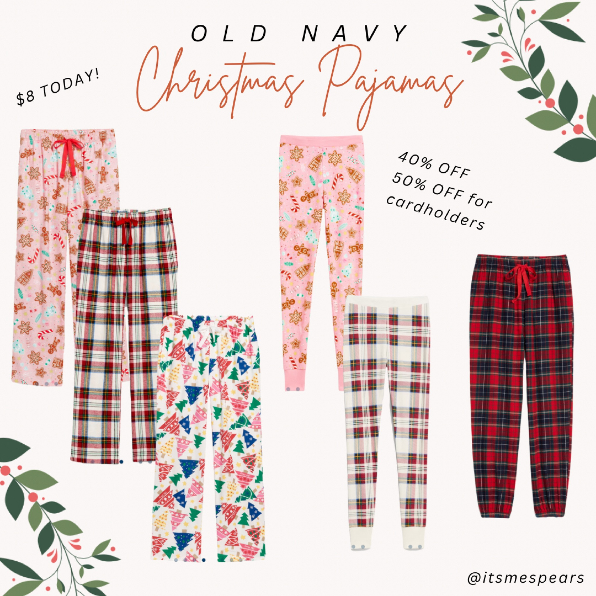 Old Navy Christmas Pajamas! I’ve been buying our family pajamas here for years now. Some pants are on sale for $8 and the rest is 40% off (or 50% if you are a cardholder). Go check it out! I’d appreciate if you shop through my link, it helps support my family ❤️❤️🎄🎄

#LTKHoliday #LTKSeasonal #LTKFamily