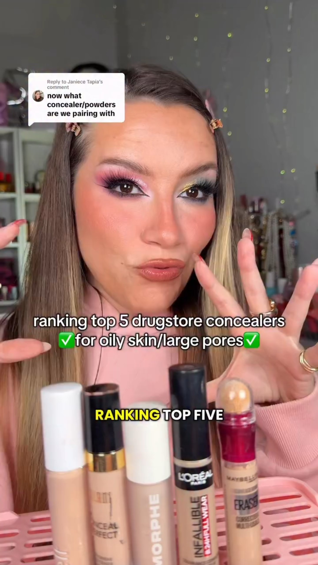 RANKING TOP 5✅ affordable concealers for oily skin/texture/large pores/acne

Which one is your fave:
@morphebrushes 
@lorealparis 
@milanicosmetics 
@maybelline 
@elfcosmetics 

#bestconcealer #affordablemakeup #drugstoremakeup #maybelline #loreal

#LTKBeauty