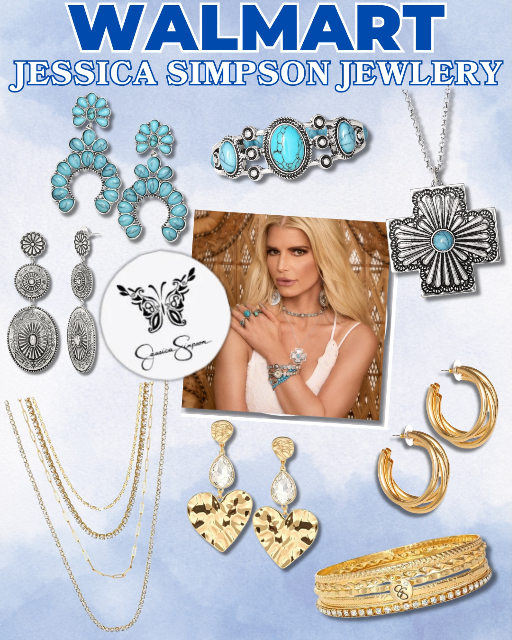 @walmartfashion just introduced JESSICA SIMPSON!! Her jewelry line is 🔥🔥🔥 so I put together some of my favorite styles! #walmartpartner #walmartfashion