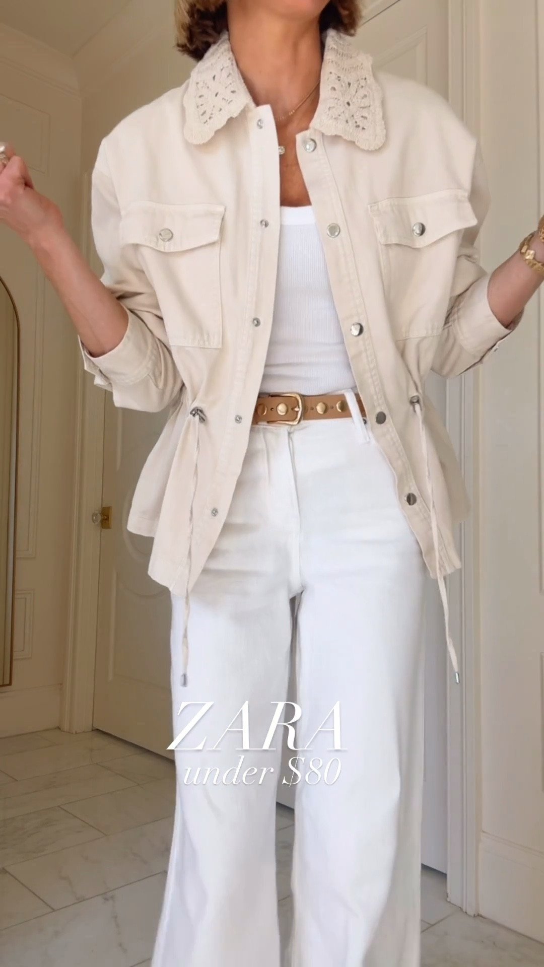 I'm wearing size small in my jacket and 2/25 in my @Zara jeans. 

#LTKootd