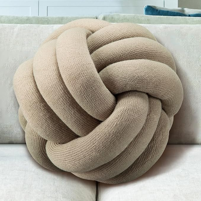Amazon.com: Picturesque Creative Knot Ball Cushion Sofa Lumbar Pillow Chair Back Cushion Throw Pi... | Amazon (US)