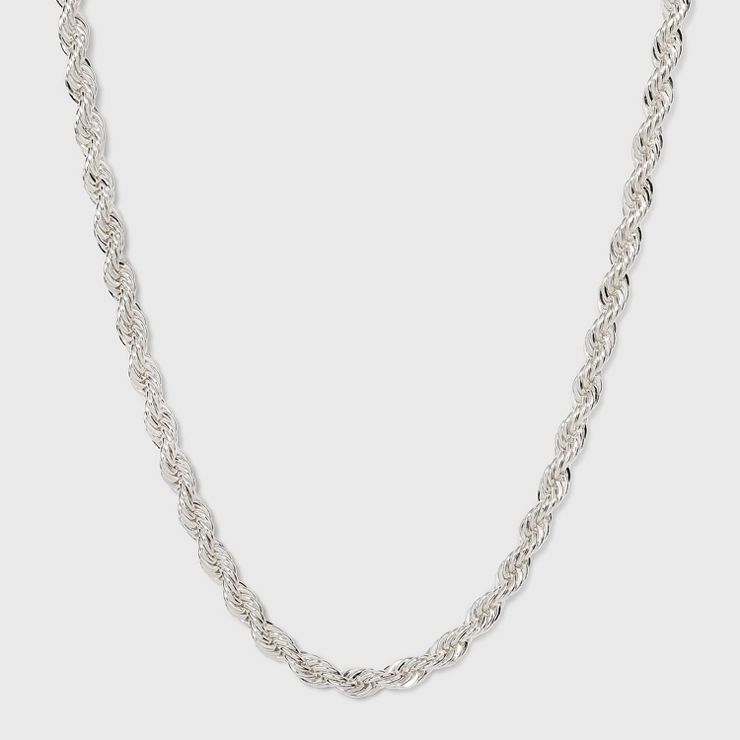 Twisted Chain Short Necklace - A New Day™ Silver | Target