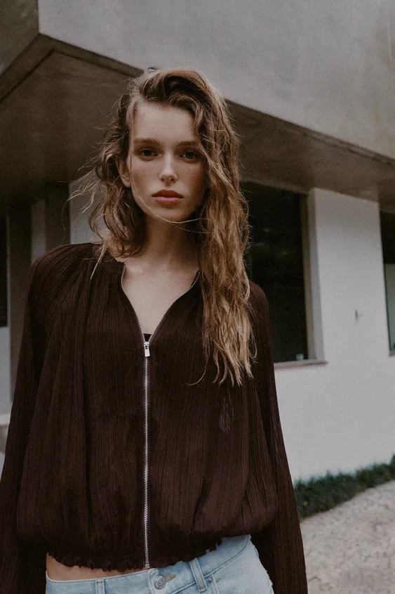 PLEATED ORGANZA JACKET | Zara US
