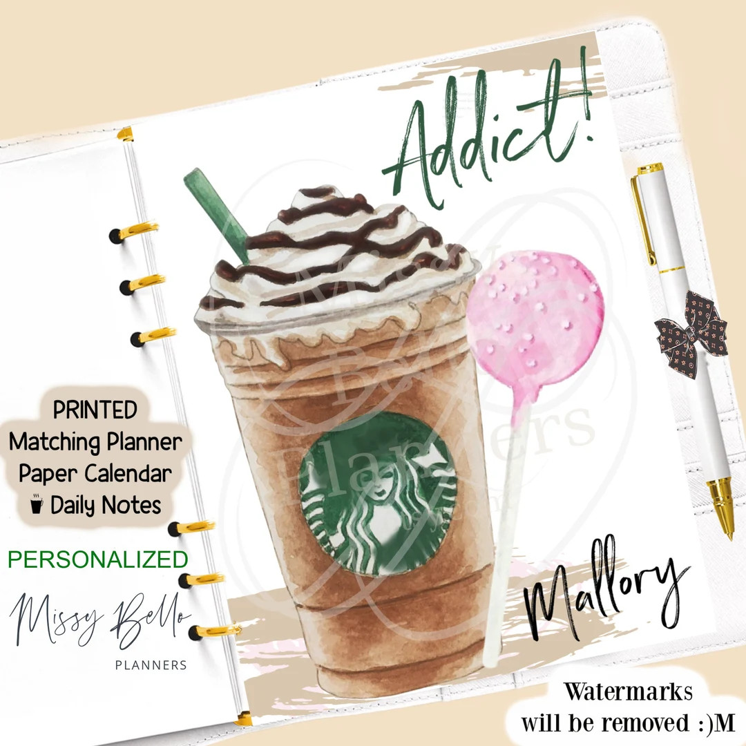 Coffee Addict PRINTED Planner Dashboard Insert or Cover Set - Etsy | Etsy (US)