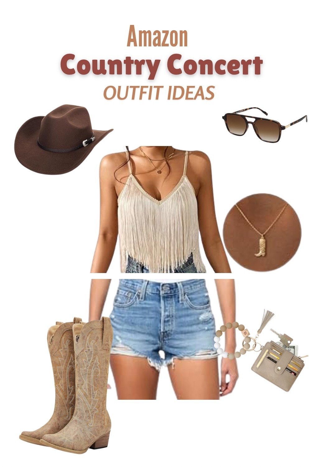 The perfect country concert outfit without breaking the bank! This list has everything you need from cowboy hats and cowboy boots to Levi’s denim shorts, flowy skirts, aviator sunglasses, and a wristlet keychain. 

#LTKFestival #LTKSeasonal