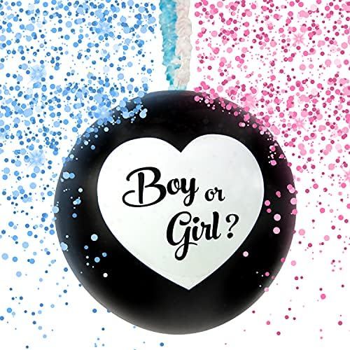 Hanging Gender Reveal Balloon- No Helium Required - 2 Jumbo Boy or Girl Balloons - Pink and Blue ... | Amazon (US)