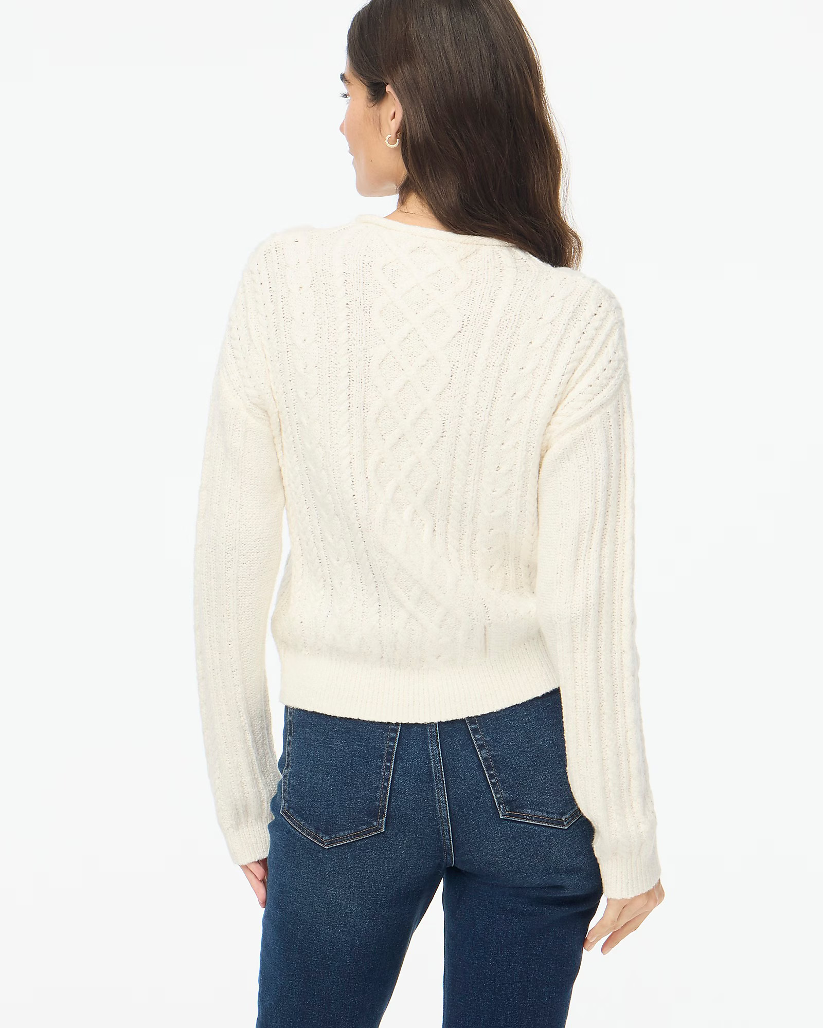 Mockneck cable-knit sweater | J.Crew Factory