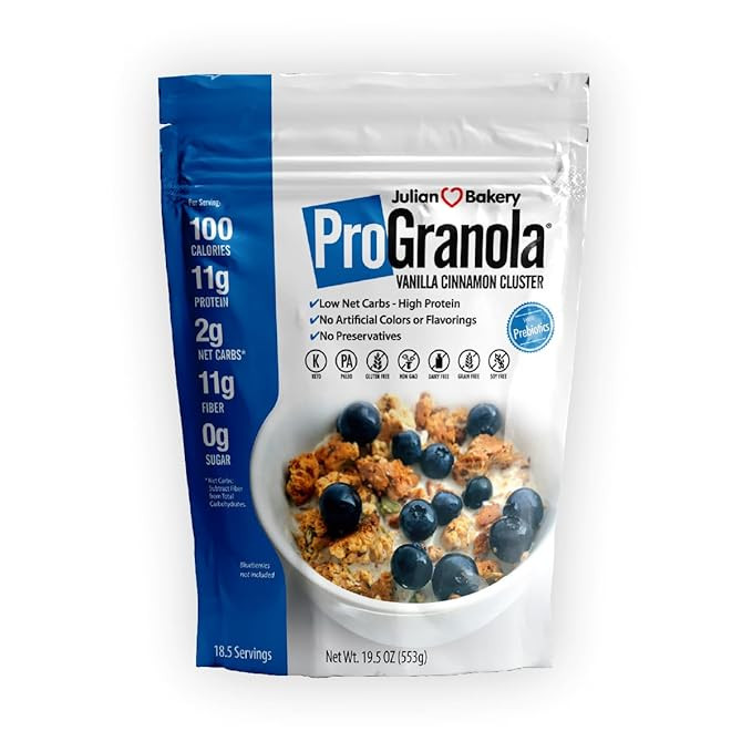 Julian Bakery® ProGranola® Cereal | Vanilla Cinnamon | 12g Protein | Paleo | 2 Net Carbs | Glut... | Amazon (US)