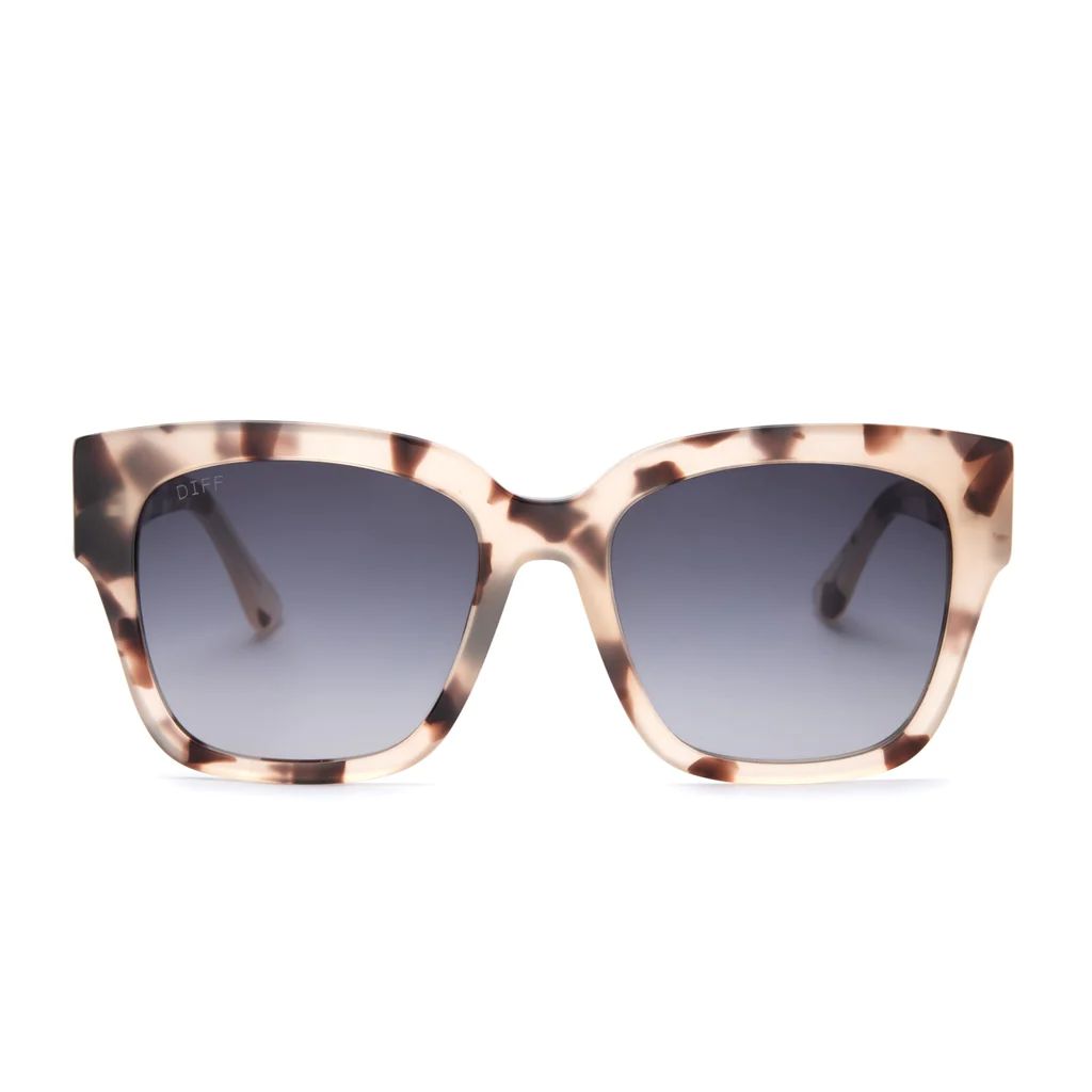 COLOR: cream tortoise   grey gradient sunglasses | DIFF Eyewear