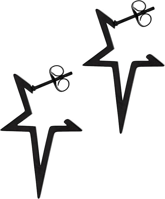 Spike Star Earrings Dangle, Y2k Goth Punk Grunge Emo Earrings, Star Jewelry, Christmas Jewelry Gi... | Amazon (US)