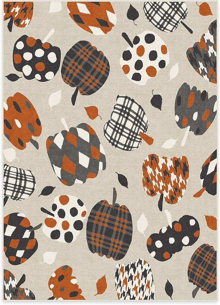 RUGGABLE Fall Autumn Washable Rug - Perfect Area Rug for Living Room Bedroom Kitchen - Non-Slip, ... | Amazon (US)