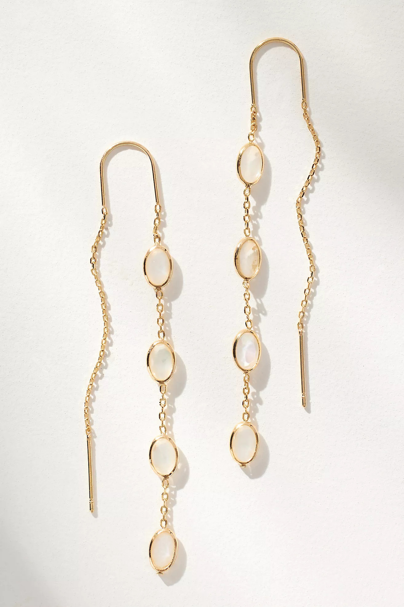 Crystal Oval Threader Earrings | Anthropologie (US)