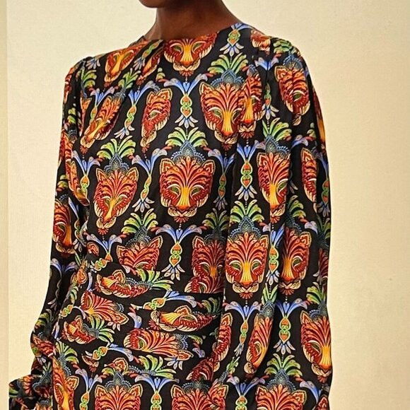 NWT Farm Rio black boho panther lenzing™ ecovero™ viscose mini dress Size M | Poshmark