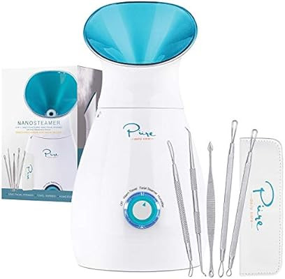 NanoSteamer Large 3-in-1 Nano Ionic Facial Steamer with Precise Temp Control - 30 Min Steam Time ... | Amazon (US)