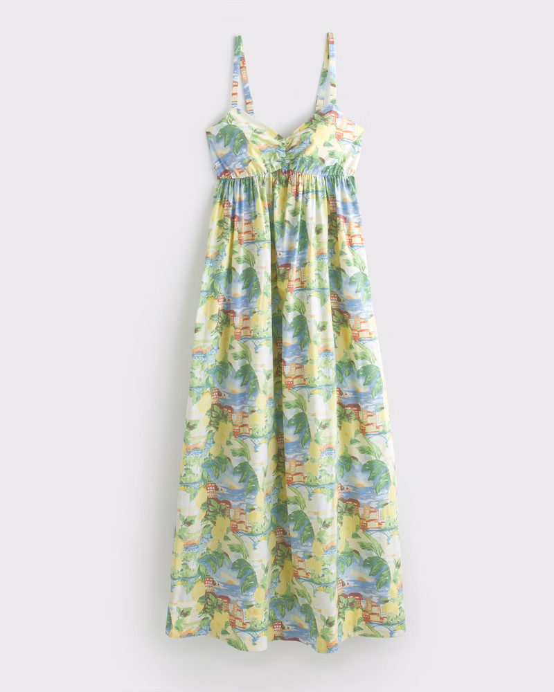 Sweetheart Babydoll Maxi Dress | Abercrombie & Fitch (US)