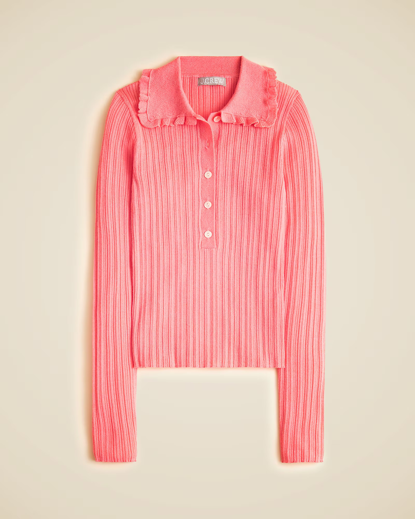 Ruffle-collar sweater-tee in merino wool | J. Crew US