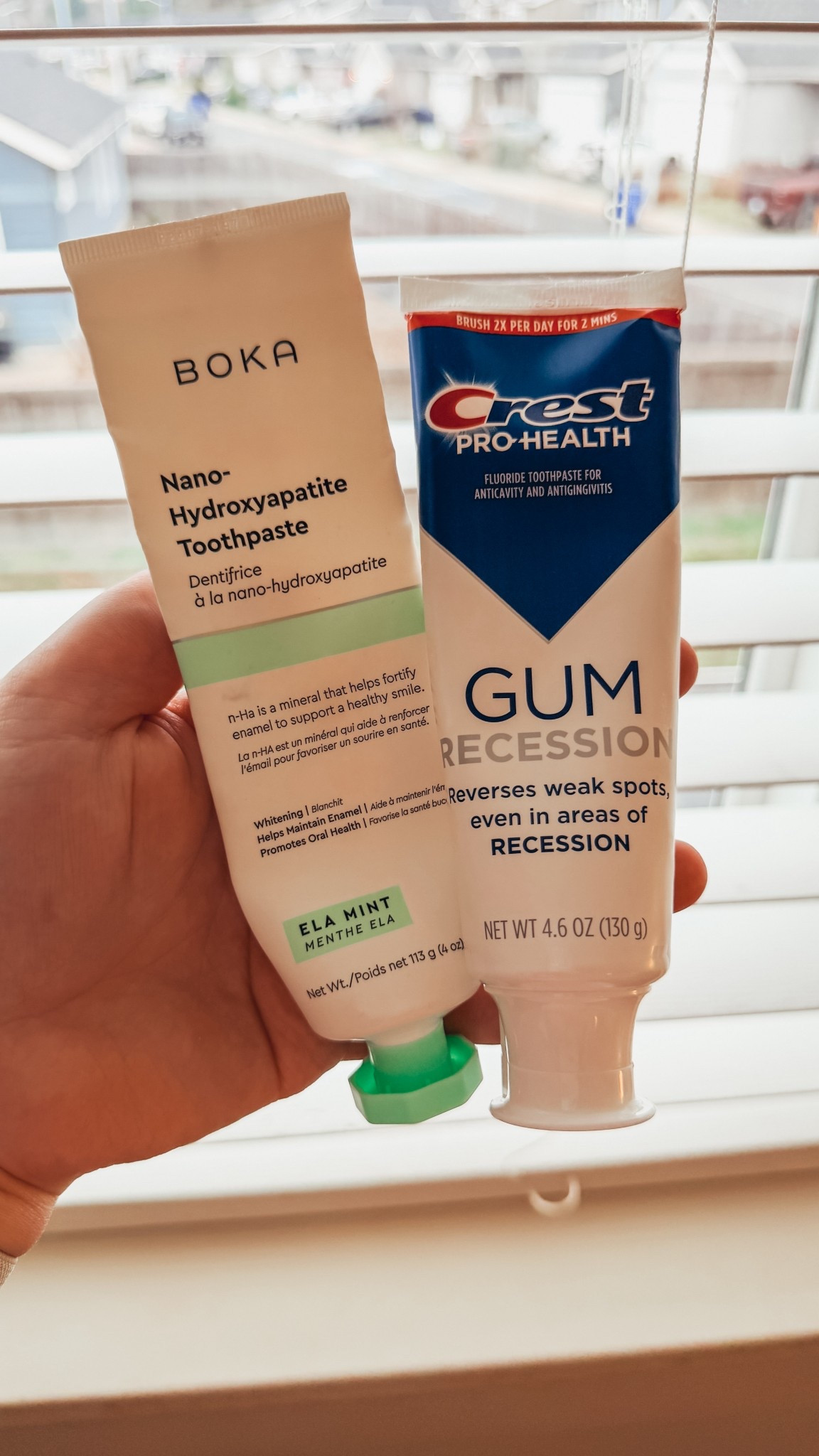 These are the  toothpastes I keep on rotation 🦷

For strengthening + whitening without sensitivity, I reach for Boka.
For deep gum care and that super clean feeling, Crest Pro-Health is my go-to.

Healthy smile = elite self-care.  🤍

#LTKselfcare #LTKmorningroutine #LTKfinds #LTKbeauty #OralCareRoutine #HealthySmile #EverydayEssentials #GumCare #TeethWhitening #SelfCareFavorite

boka toothpaste, hydroxyapatite toothpaste, crest pro health gum detoxify, best toothpaste for gums, toothpaste for sensitive teeth, whitening toothpaste without sensitivity, oral care routine, dentist recommended toothpaste, healthy teeth essentials

#LTKselfcare #LTKmorningroutine #LTKBeauty