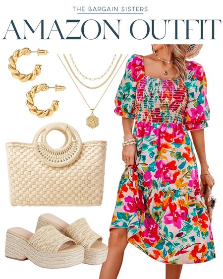 Amazon Outfit

| Amazon Fashion | Amazon Finds | Amazon OOTD | Floral Dress | Spring Outfit | Summer Dress | Woven Purse | Wedge Sandals

#LTKfindsunder50 #LTKSeasonal #LTKstyletip