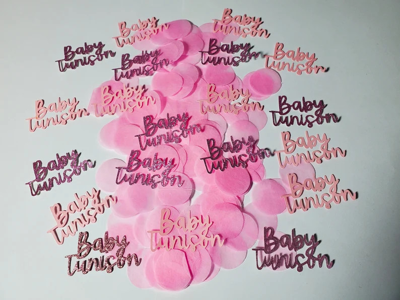 Name Confetti/ Baby Shower Confetti/ Gender Reveal Confetti/ Personalized Name Confetti/ Glitter ... | Etsy (US)