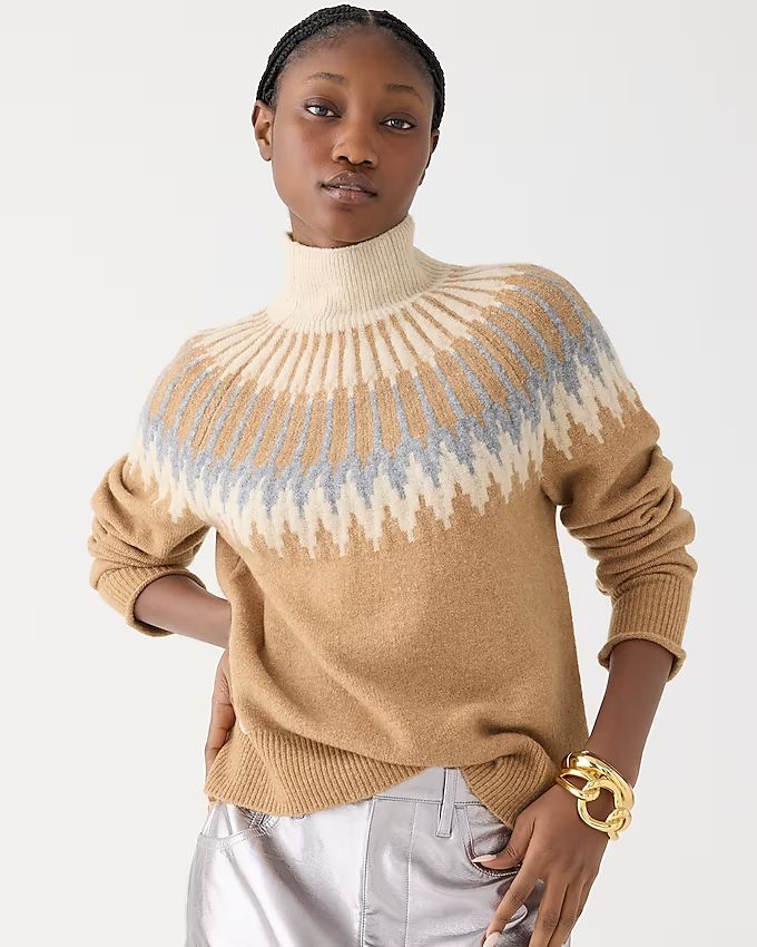 Fair Isle turtleneck sweater in Supersoft yarn | J.Crew US